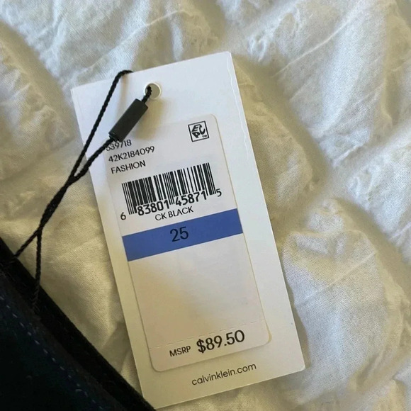 Calvin Klein CK black button down mini skirt - Picture 5 of 7